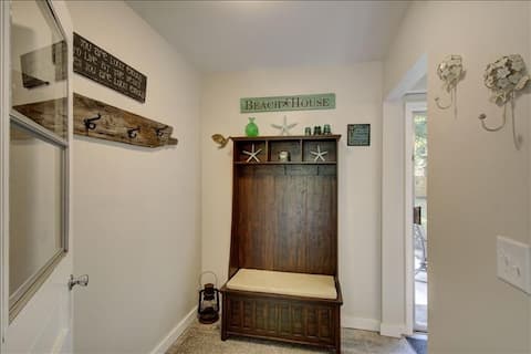 Carport mudroom entryway.
